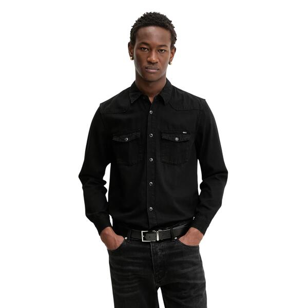 Ανδρικό Πουκάμισο Tommy Jeans Western Shirt EI4089 Denim Black DM0DM22432-1BZ