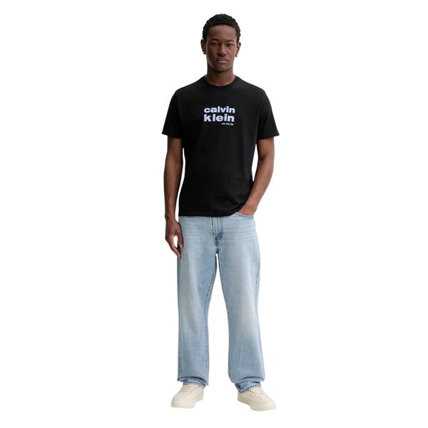 Ανδρικό T-Shirt Calvin Klein Ss 30s Whsl Ckj Jersey Graphic T Black LV04RE821G-UB1