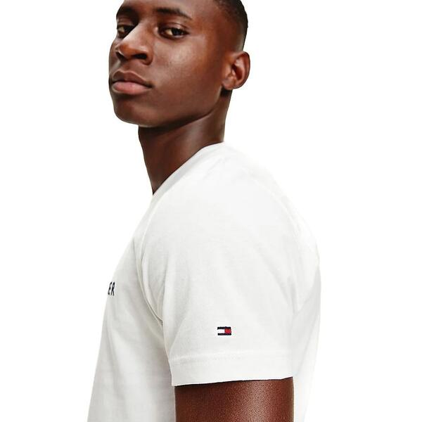 Ανδρικό T-shirt Tommy Hilfiger Core Logo Tee Snow White MW0MW11465-118