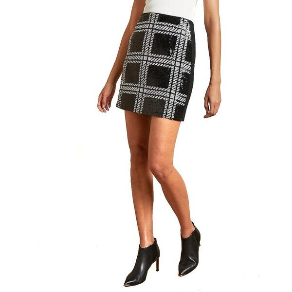 Γυναικεία Φούστα Ted Baker Hoopss Check  Sequin Mini Black 158488-BLACK