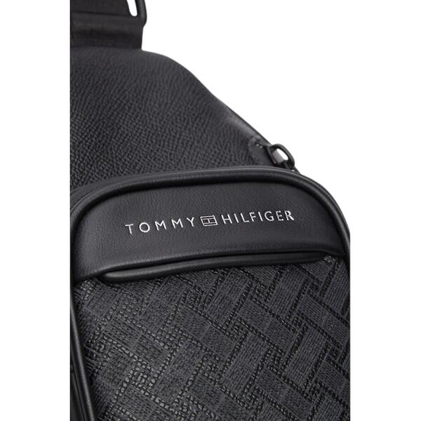 Ανδρικό Τσαντάκι Χιαστί Τommy Hilfiger Th Modern Monogram Sling Black AM0AM14756-BDS