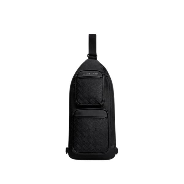 Ανδρικό Τσαντάκι Χιαστί Τommy Hilfiger Th Modern Monogram Sling Black AM0AM14756-BDS