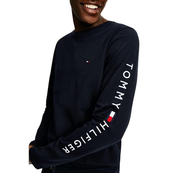 Ανδρική Μπλούζα Tommy Hilfiger Tommy Logo Long Sleeve Tee Navy Blue MW0MW09096-DW5