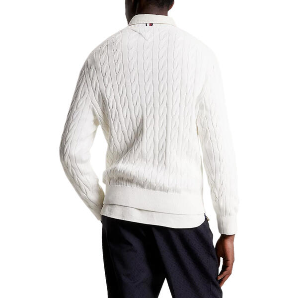 Αντρικό Πουλόβερ Tommy Hilfiger Classic Cable Crew Neck Ivory MW0MW33132-YBI