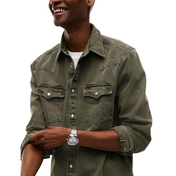 Ανδρικό Πουκάμισο Tommy Jeans Tjm Reg Washed Western Shirt Rocky Mountain DM0DM23518-M04