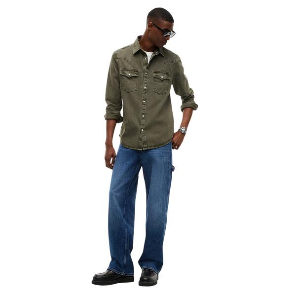 Ανδρικό Πουκάμισο Tommy Jeans Tjm Reg Washed Western Shirt Rocky Mountain DM0DM23518-M04