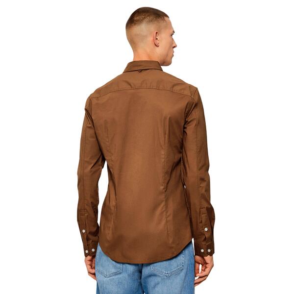 Ανδρικό Πουκάμισο Tommy Jeans Tjm Original Stretch Pecan Nut DM0DM04405-GVP