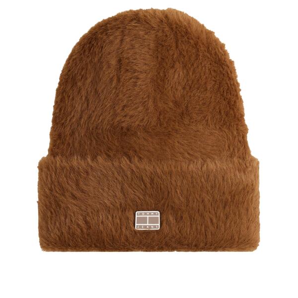 Γυναικείος Σκούφος Tommy Jeans Heritage Fluffy Beanie Pecan Nut AW0AW17900-GVP