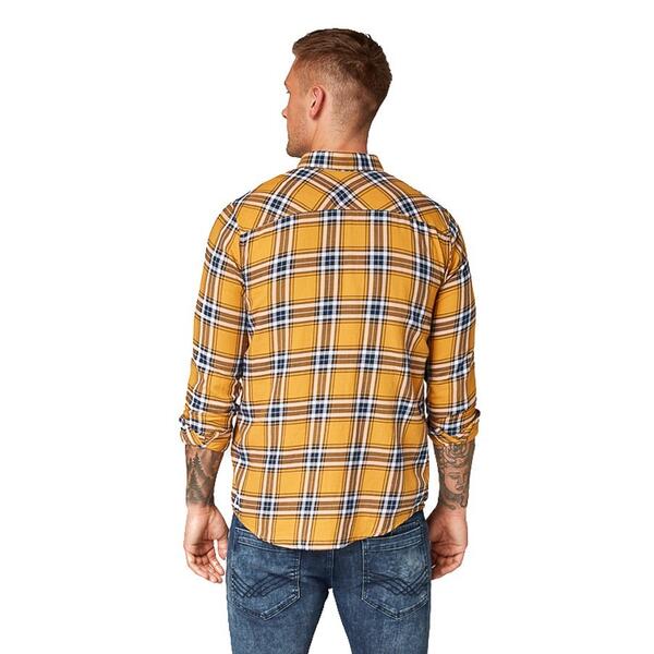 Ανδρικό Πουκάμισο Tom Tailor 2nd 908 Ray Barb Yellow Navy Check 1013519-19424