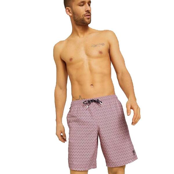 Ανδρικό Μαγιό Tom Tailor 3rd 104 Dark Blue Pale Pink Olive Palm Design 1025023-26642