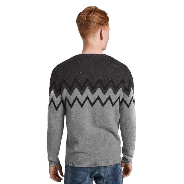 Ανδρική Μπλούζα Tom Tailor 4th 910 Zigzag Design N Grey Nap Structure 1014462-20386