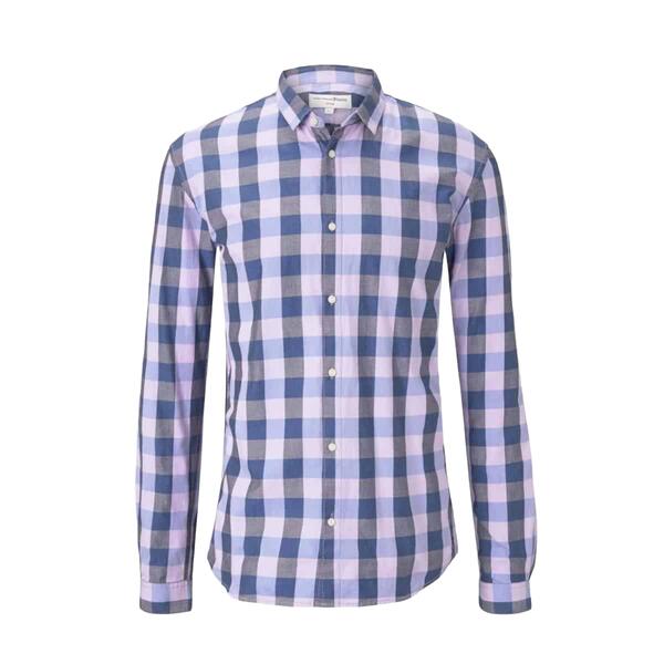Ανδρικό Πουκάμισο Tom Tailor 3rd 003 Check Soft Lilac Blue Vichy 1017885-22329