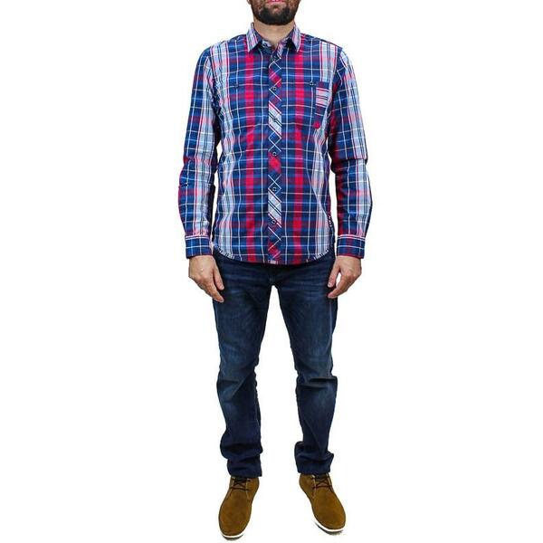 Ανδρικό Πουκάμισο Tom Tailor Floyd Peach Check Package Shirt Multi 1005197.XX.10-13238