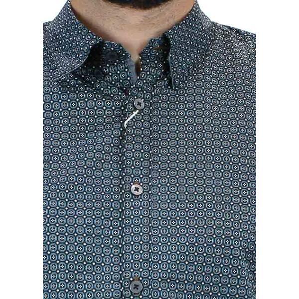 Ανδρικό Πουκάμισο Tom Tailor Slim Printed Stretch Shirt Multi 100532.ΧΧ.10-14319