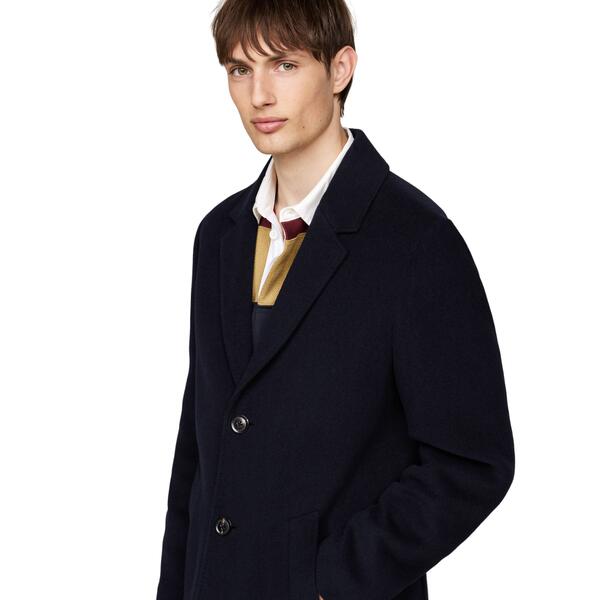 Αντρικό Παλτό Tommy Hilfiger Dc Wool Mix Desert Sky MW0MW36611-DW5