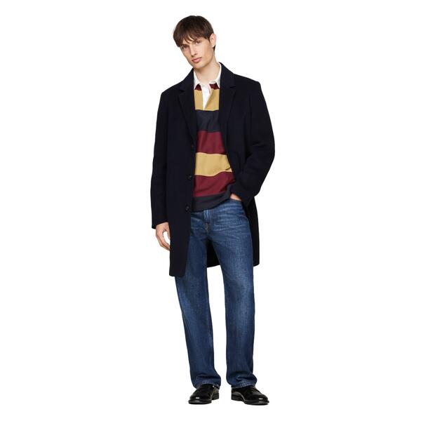 Αντρικό Παλτό Tommy Hilfiger Dc Wool Mix Desert Sky MW0MW36611-DW5