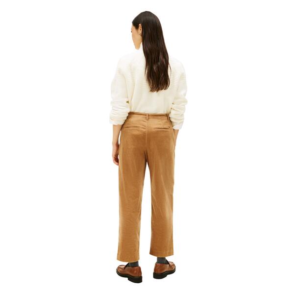 Γυναικείο Παντελόνι Tommy Hilfiger Corduroy Slim Straight Pant Safari Canvas WW0WW46698-RBC