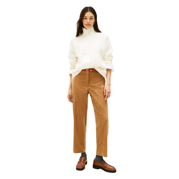 Γυναικείο Παντελόνι Tommy Hilfiger Corduroy Slim Straight Pant Safari Canvas WW0WW46698-RBC