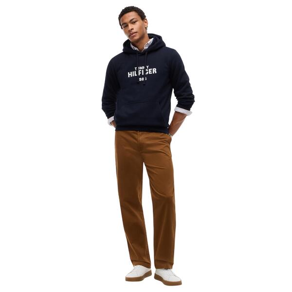 Ανδρικό Φούτερ Tommy Hilfiger Hilfiger Stack Reg Fleece Hoodie Navy Blue MW0MW44937-DW5