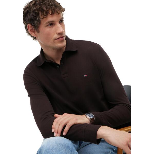 Ανδρικό Polo Tommy Hilfiger 1985 Regular Ls Polo Chocolate MW0MW20183-HJT