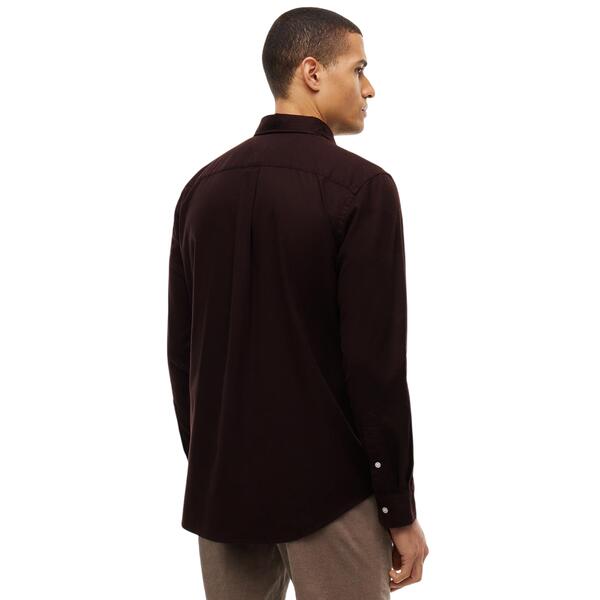 Ανδρικό Πουκάμισο Tommy Hilfiger Flex Flannel Solid Rf Shirt Chocolate MW0MW40469-HJT