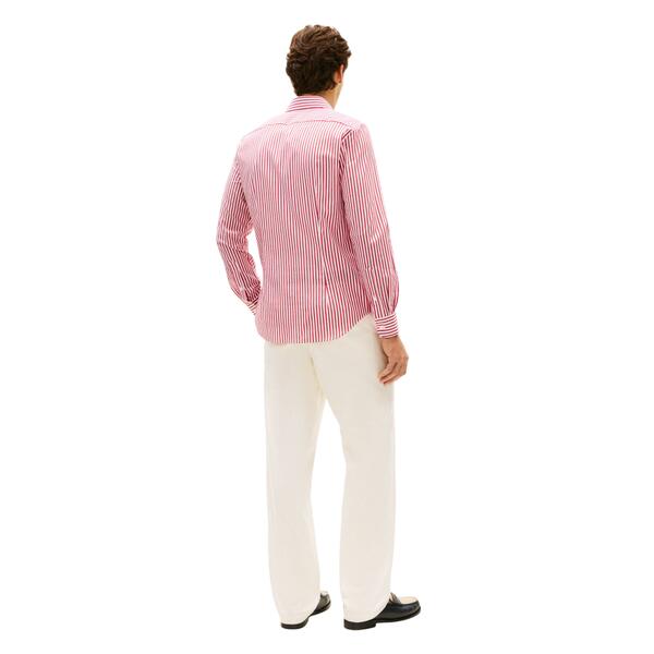 Ανδρικό Πουκάμισο Tommy Hilfiger Cl Bengal Strip Medium Red MW0MW42928-XLDR
