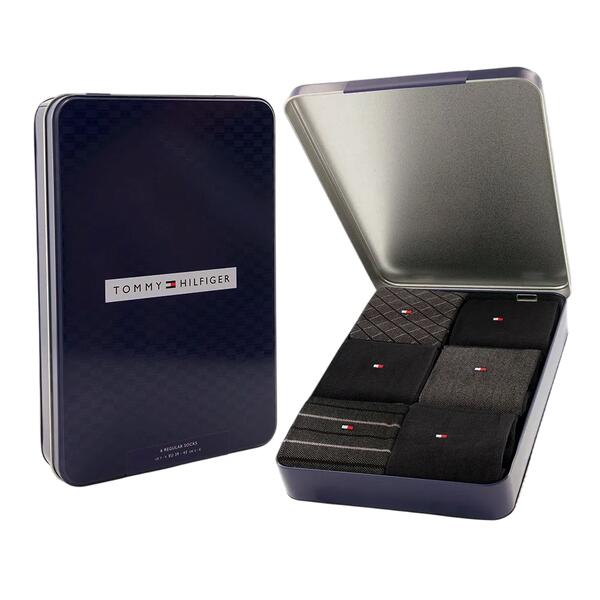 Ανδρικές Κάλτσες Tommy Hilfiger Sock 6p Tin Giftbox Birdeye Black 701235373-002