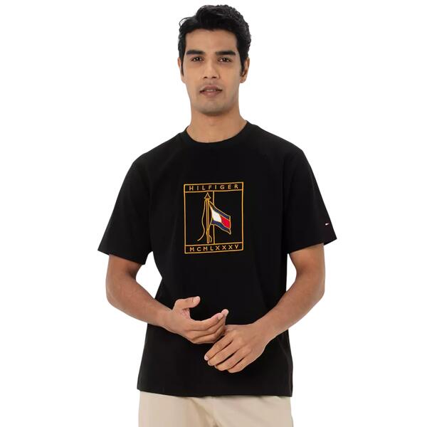 Ανδρικό T-shirt Tommy Hilfiger Interlock Pique Icon Black MW0MW38923-BDS