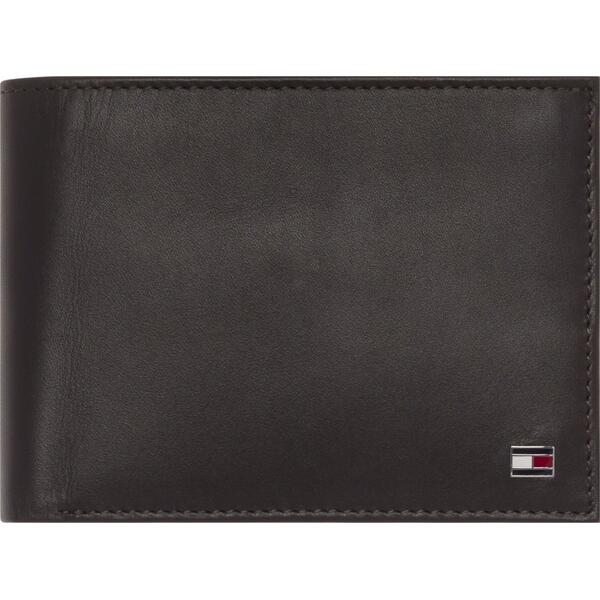 Ανδρικό Πορτοφόλι Tommy Hilfiger Eton Cc Flap And Coin Pocket Brown AM0AM00652-041
