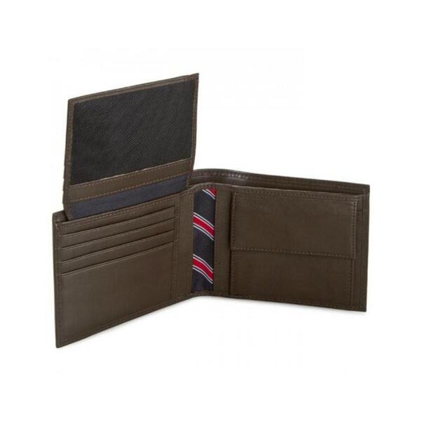 Ανδρικό Πορτοφόλι Tommy Hilfiger Eton Cc Flap And Coin Pocket Brown AM0AM00652-041