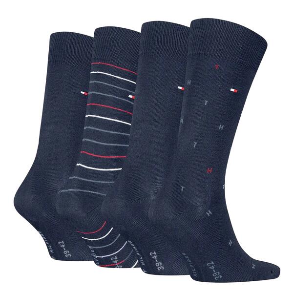 Ανδρικές Κάλτσες Tommy Hilfiger  Sock 4P Tin Giftbox Navy 701235375-001