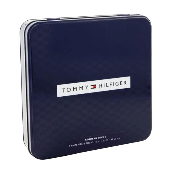 Ανδρικές Κάλτσες Tommy Hilfiger  Sock 4P Tin Giftbox Navy 701235375-001
