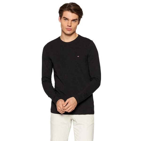Ανδρική Μπλούζα Tommy Hilfiger Stretch Slim Fit Lon Black MW0MW10804-BDS