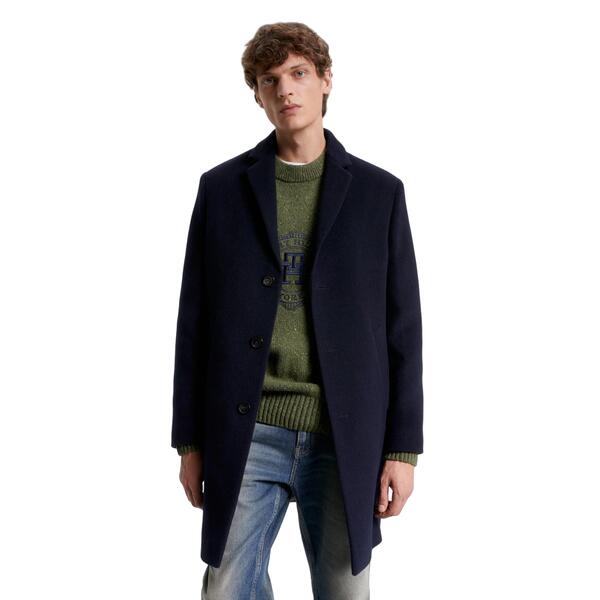 Ανδρικό Παλτό Tommy Hilfiger Dc Wool Mix Coat Desert Sky MW0MW32963-DW5