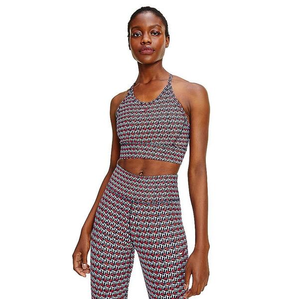 Γυναικείο Μπουστάκι Tommy Hilfiger Mid Intensity Aop Th Cube All Over Peri Blue S10S101113-0YC