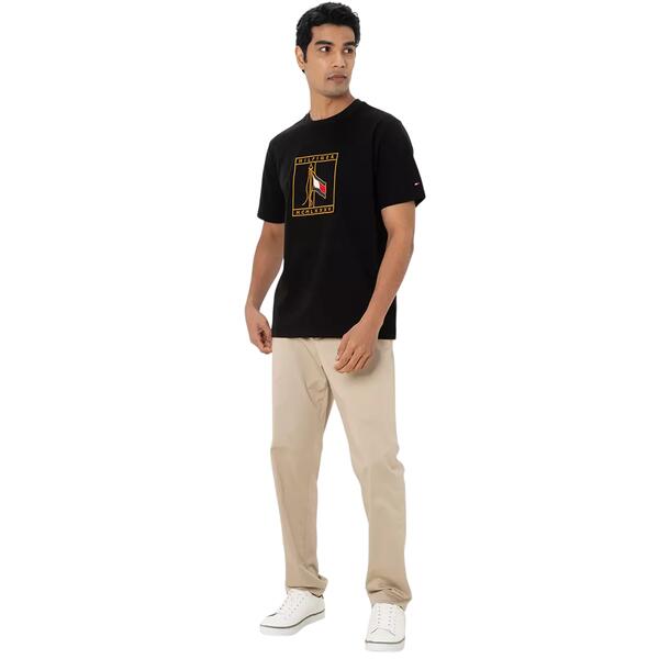 Ανδρικό T-shirt Tommy Hilfiger Interlock Pique Icon Black MW0MW38923-BDS
