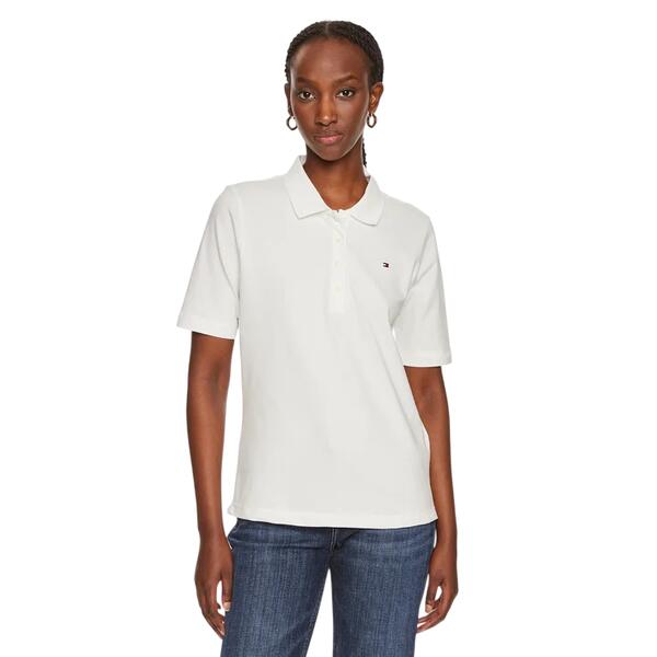 Γυναικείο Polo Tommy Hilfiger 1985 Reg Pique Ss Ecru WW0WW43224-YBL