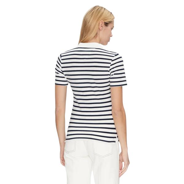 Γυναικείο Polo Tommy Hilfiger 1985 Slim Pique Ss Breton Ecru Dark Night Navy Stp WW0WW43225-0BF