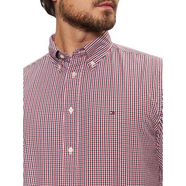 Αντρικό Πουκάμισο Tommy Hilgifer Flex Poplin Gingham Rf Regatta Red Multi MW0MW37548-0KQ