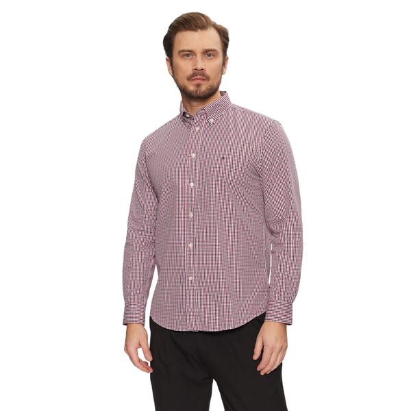 Αντρικό Πουκάμισο Tommy Hilgifer Flex Poplin Gingham Rf Regatta Red Multi MW0MW37548-0KQ
