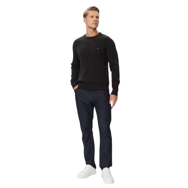 Ανδρικό Πουλόβερ Tommy Hilfiger Classic Cable Crew Neck Black MW0MW33132-BDS