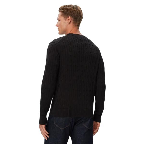 Ανδρικό Πουλόβερ Tommy Hilfiger Classic Cable Crew Neck Black MW0MW33132-BDS