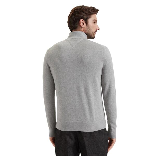 Ανδρικό Πουλόβερ Tommy Hilfiger Pima Org Ctn Cashmere Zip Mock Light Grey Heather MW0MW28049-P01