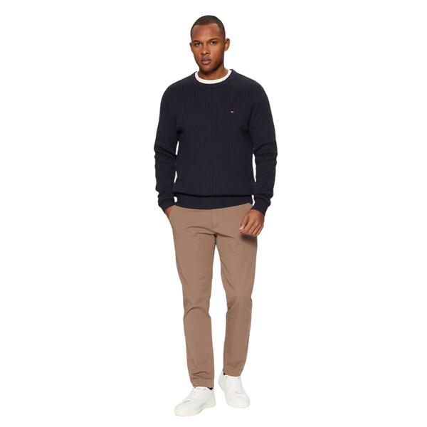 Αντρικό Πουλόβερ Tommy Hilfiger Herringbone Structure C Nk Desert Sky MW0MW37400-DW5