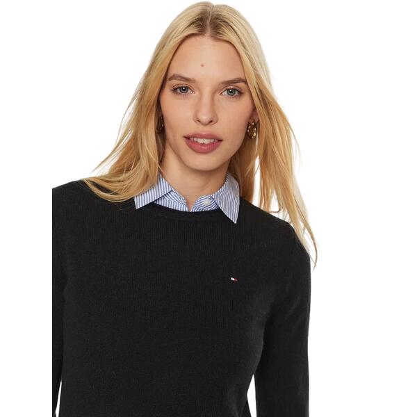 Γυναικείο Πουλόβερ Tommy Hilfiger Soft Wool C-Nk Black WW0WW44161-BDS