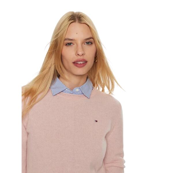 Γυναικείο Πουλόβερ Tommy Hilfiger Soft Wool C-Nk Delicate Pink Heather WW0WW44161-0JW