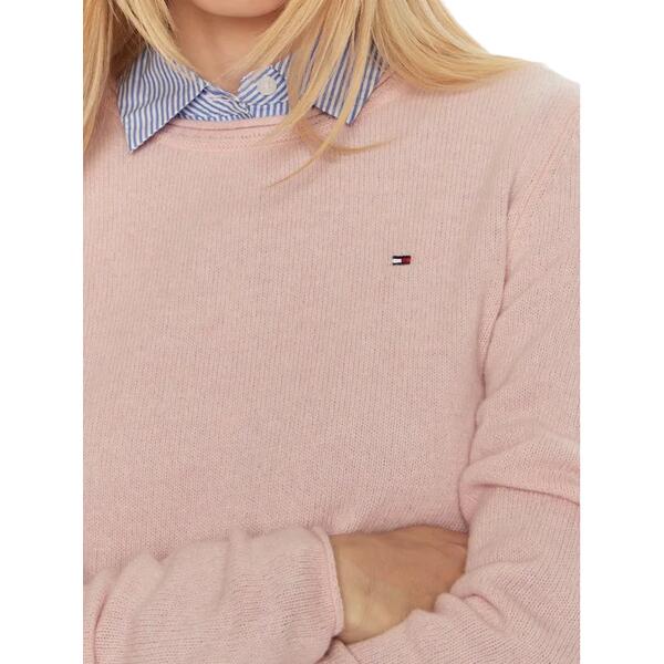 Γυναικείο Πουλόβερ Tommy Hilfiger Soft Wool C-Nk Delicate Pink Heather WW0WW44161-0JW