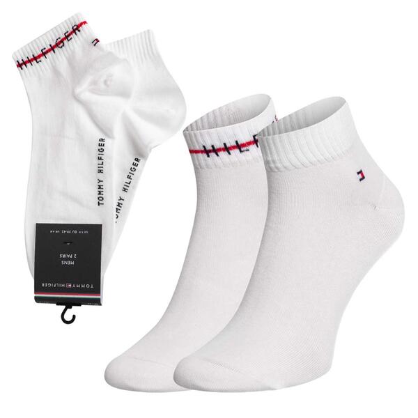 Αντρικές Κάλτσες Tommy Hilfiger Quarter 2p Stripe White 701222187-001