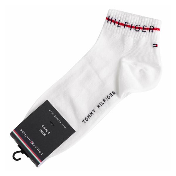 Αντρικές Κάλτσες Tommy Hilfiger Quarter 2p Stripe White 701222187-001