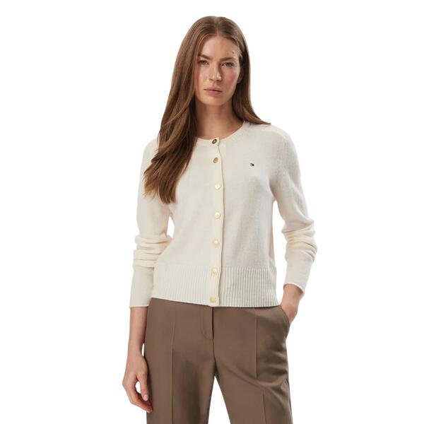 Γυναικεία Ζακέτα Tommy Hilfiger Soft Wool Jersey Slim Cardi Ivory Petal WW0WW51439-Z00